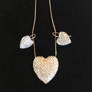 Brighton heart necklace and earrings